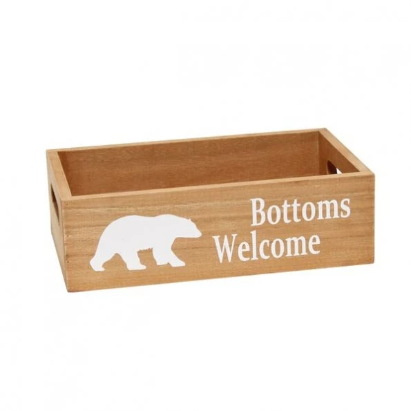 Three Piece Decorative Wood Bathroom Set, Large, Cabin/Lodge/Rustic