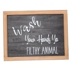 Three Piece Decorative Wood Bathroom Set, Large, Cabin/Lodge/Rustic