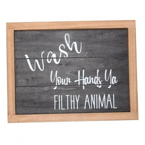 Three Piece Decorative Wood Bathroom Set, Large, Cabin/Lodge/Rustic