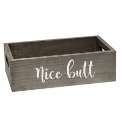 Three Piece Decorative Wood Bathroom Set, Large, Cheeky