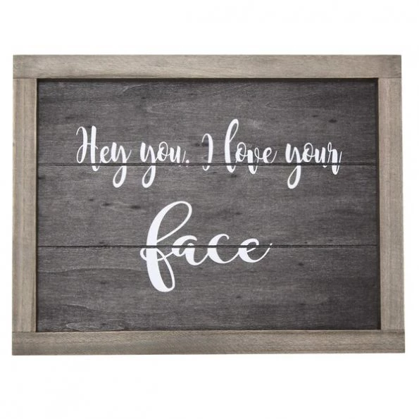 Three Piece Decorative Wood Bathroom Set, Large, Cheeky