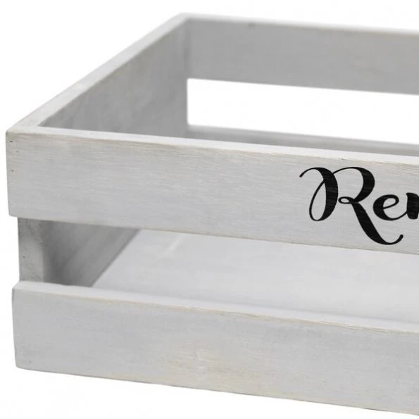 Three Piece Decorative Wood Bathroom Set, Small, Inspirational