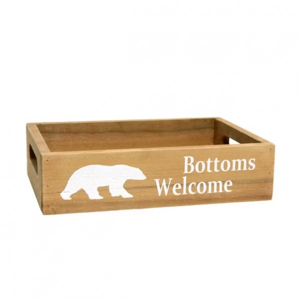 Three Piece Decorative Wood Bathroom Set, Small, Cabin/Lodge/Rustic