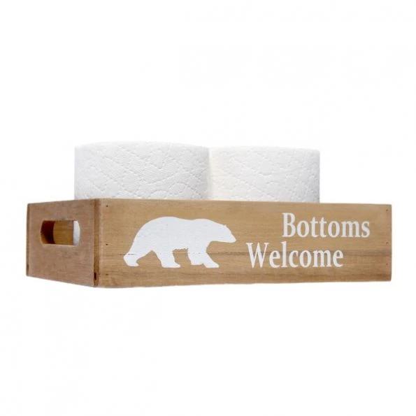 Three Piece Decorative Wood Bathroom Set, Small, Cabin/Lodge/Rustic