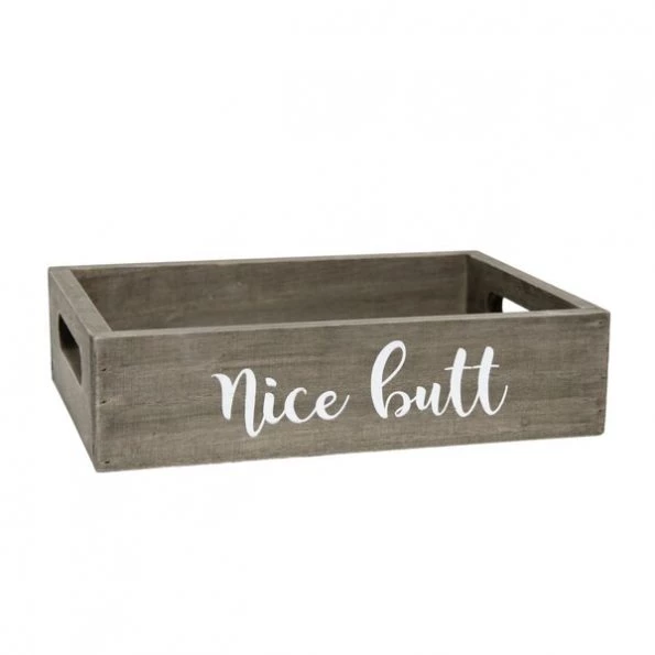 Three Piece Decorative Wood Bathroom Set, Small, Cheeky