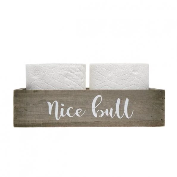 Three Piece Decorative Wood Bathroom Set, Small, Cheeky