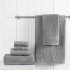 Modern Threads 100% Cotton Jacquard Turkish Made 6-Piece towel set Aura Coal