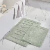 Modern Threads 2pk 100% Cotton Bath mat "Fresh" Sage