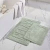 Modern Threads 2pk 100% Cotton Bath mat "Relax" Sage