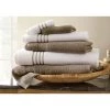 Modern Threads 6 PC QUICK DRY STRIPE TOWEL SET Taupe