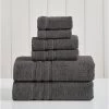 Modern Threads 100% Pima Cotton 6 Piece Towel Set Coal