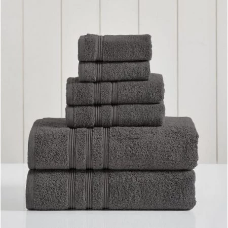 Modern Threads 100% Pima Cotton 6 Piece Towel Set Coal