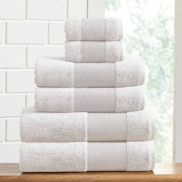 Air Cloud 6-Piece towel set White