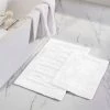 Modern Threads 2pk 100% Cotton Bath mat "Relax" White