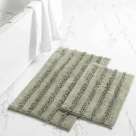 Modern Threads 2pk Chenile Bath mat Sage
