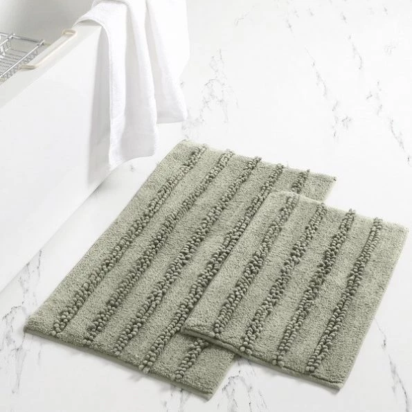 Modern Threads 2pk Chenile Bath mat Sage 1 2pk Chenile Bath mat Sage