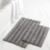 Modern Threads 2pk Chenile Bath mat Charcoal