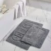 Modern Threads 2pk 100% Cotton Bath mat "Splash" Charcoal