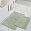 Modern Threads 2pk 100% Cotton Bath mat "Bath" Sage