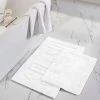 Modern Threads 2pk 100% Cotton Bath mat "Splash" White