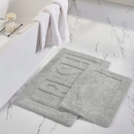 Modern Threads 2pk 100% Cotton Bath mat "Fresh" Cloud