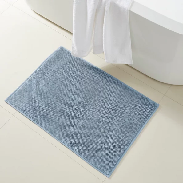 Turkish Cotton reversible bath rug Blue