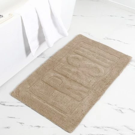 Modern Threads 2pk 100% Cotton Bath mat "Fresh" Khaki