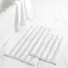 Modern Threads 2pk Chenile Bath mat White