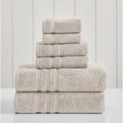 Modern Threads 100% Pima Cotton 6 Piece Towel Set Tan