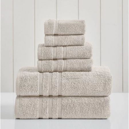 Modern Threads 100% Pima Cotton 6 Piece Towel Set Tan