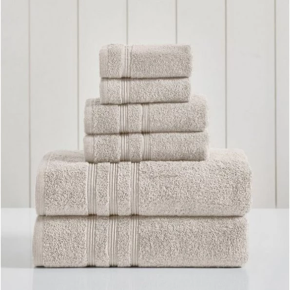 Modern Threads 100% Pima Cotton 6 Piece Towel Set Tan