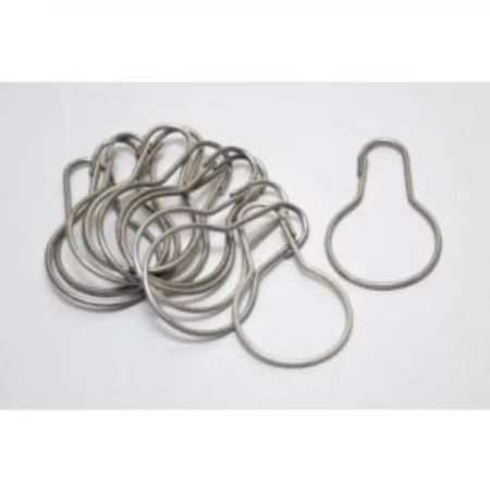 Frost Products Ltd Frost Stainless Steel Shower Curtain Hooks - Pack of 12 - 1144-501L