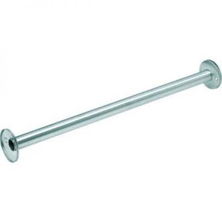 Bradley Corp. Bradley Corporation 48"W Shower Curtain Rod, Stainless Steel -