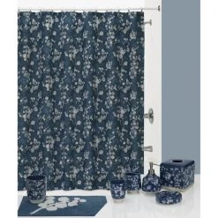 Indigo Blossoms Shower Curtain