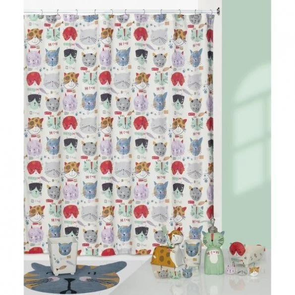 Kitty Shower Curtain