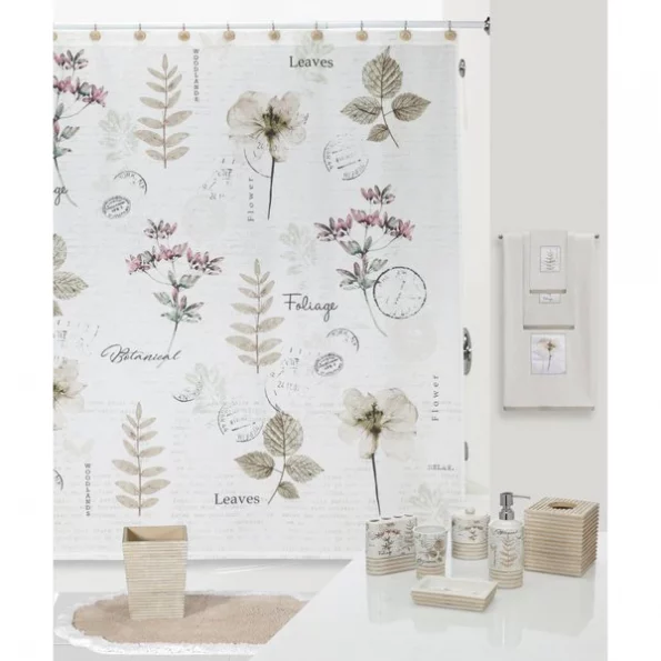 Pressed Leaves Shower Curtain