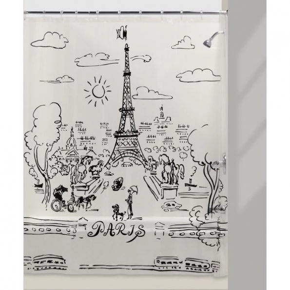 Creative Bath Paris Day Shower Curtain 1 Paris Day Shower Curtain