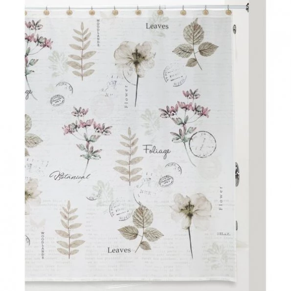 Pressed Leaves Shower Curtain