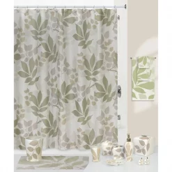 Creative Bath Shadow Leaves Shower Curtain 3 Shadow Leaves Shower Curtain