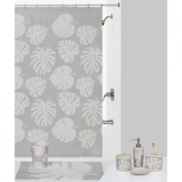 Tropical Leaves Shower Curtain