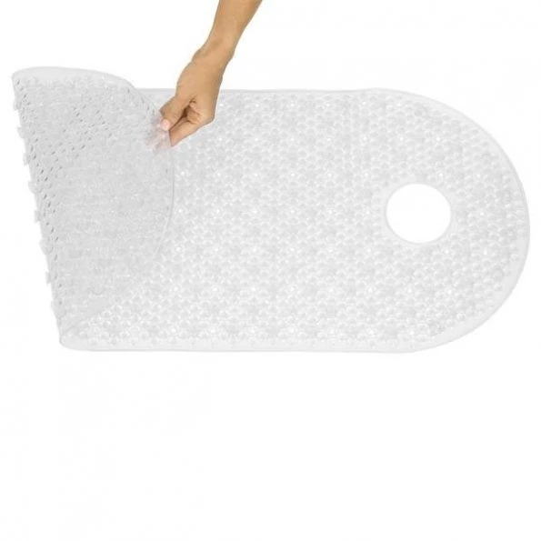 Long Oval Shower Mat – Clear