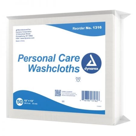 Dynarex Personal Care Washcloths 12" x 13"