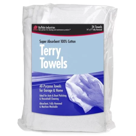Buffalo TERRY TOWELS 14X17"" 24PK
