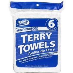 Cotton Terry Towels 14 in. W X 17 in. L 6 pk, 6PK