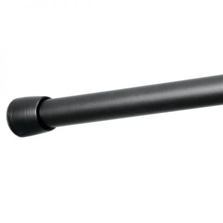 Idesign Cameo Black Steel Tension Curtain Rod
