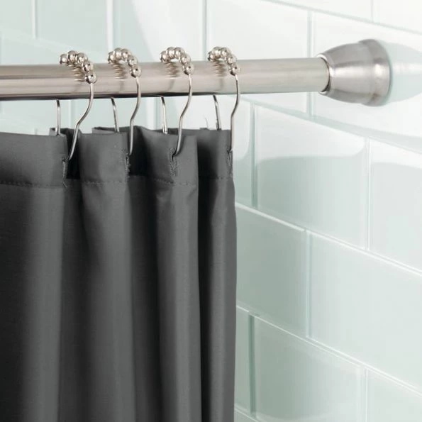 Forma Silver Stainless Steel Tension Curtain Rod