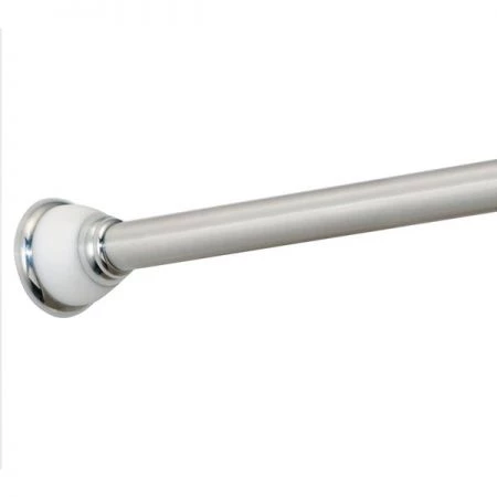 Idesign York White Stainless Steel Tension Curtain Rod