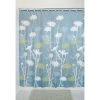 Idesign Daizy 72 in. H X 72 in. W Blue Floral Shower Curtain Polyester
