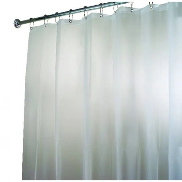 iDesign 72 in. H X 84 in. W Frosted Eva Shower Curtain Liner Vinyl