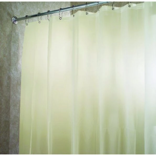 iDesign 72 in. H X 72 in. W Sand Solid Shower Curtain Vinyl